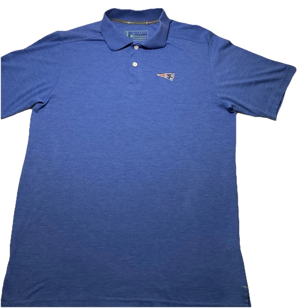 Holloway Polo Shirt NFL New England Patriots Mens M Blue Short Sleeve‎ Adult